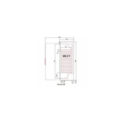 Armoire réfrigérée négative inox GN 2/1 600 l
