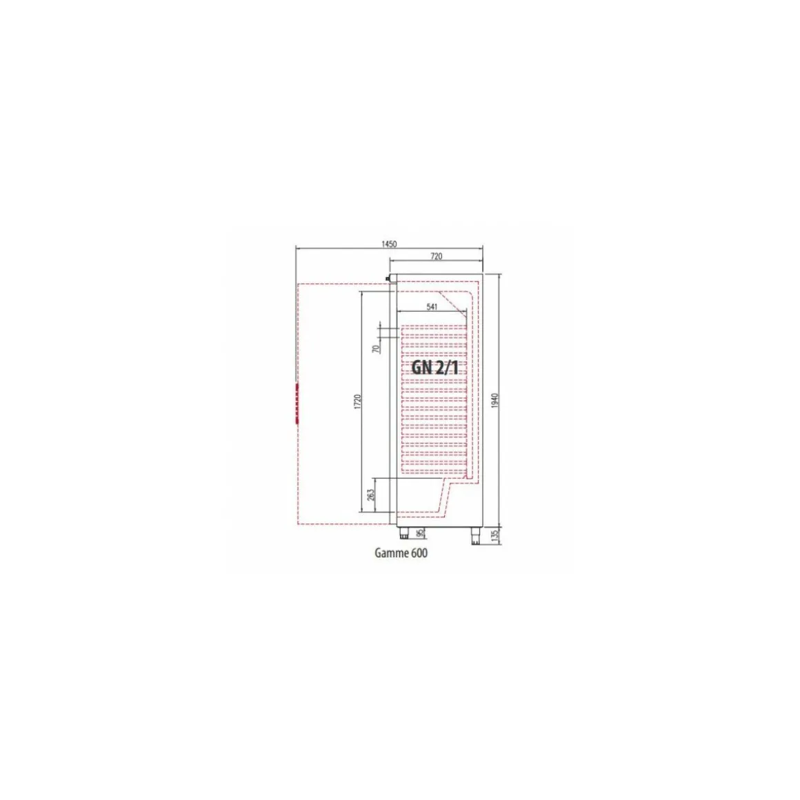 Armoire réfrigérée négative inox GN 2/1 600 l
