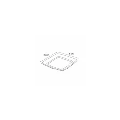 Assiette carrée bio 26 cm en bagasse - par 40