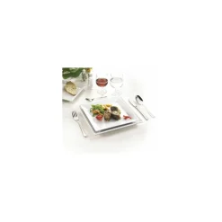 Assiette carrée carla porcelaine blanche 26 x 26 x 2 cm - par 6