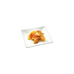Assiette carrée carla porcelaine blanche 13,5 x 13,5 x 2 cm - par 6