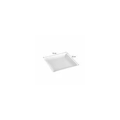 Assiette carrée en bagasse 18 x 18 cm - par 50