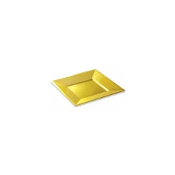 Assiette carrée réutilisable PS or 240 mm - par 12