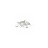 Assiette carrée réutilisable PS nacré 240 mm - par 12