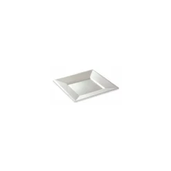 Assiette carrée réutilisable PS nacré 240 mm - par 12