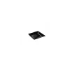Assiette carrée réutilisable PS noir 215 mm - par 12