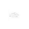 Assiette carrée réutilisable PS blanc 165 mm - par 12