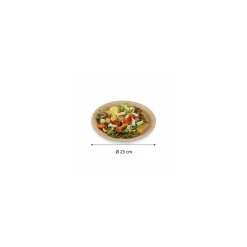 Assiette carton kraft ø 230 mm - par 50