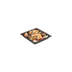 Assiette fond noir avec couvercle Cristal PET 70 cl - par 240