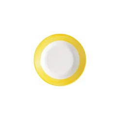 Assiette plate brush jaune ø 15,5 cm - par 24