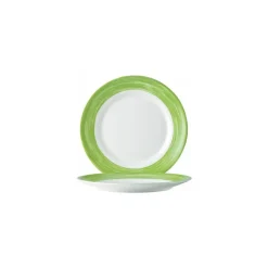 Assiette plate brush verte ø 23,5 cm - par 24
