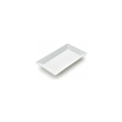 Assiette rectangulaire carla porcelaine blanche 21,5 x 12,5 x 2 cm - par 6