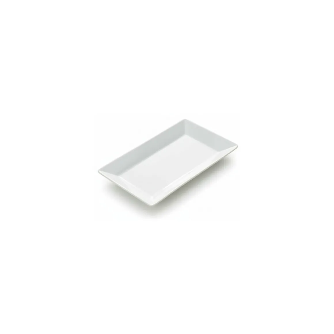 Assiette rectangulaire carla porcelaine blanche 21,5 x 12,5 x 2 cm - par 6
