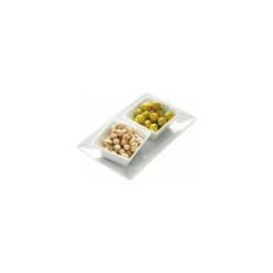 Assiette rectangulaire carla porcelaine blanche 21,5 x 12,5 x 2 cm - par 6