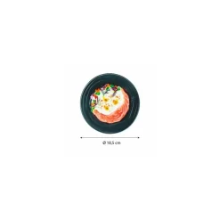 Assiette ronde PP noire ø 18,5 cm - par 20