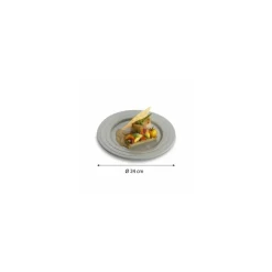 Assiette ronde PP taupe ø 24 cm - par 20