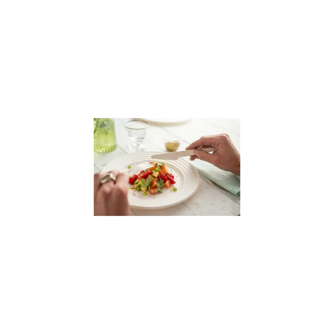 Assiette Wave bagasse 18 cm - par 50