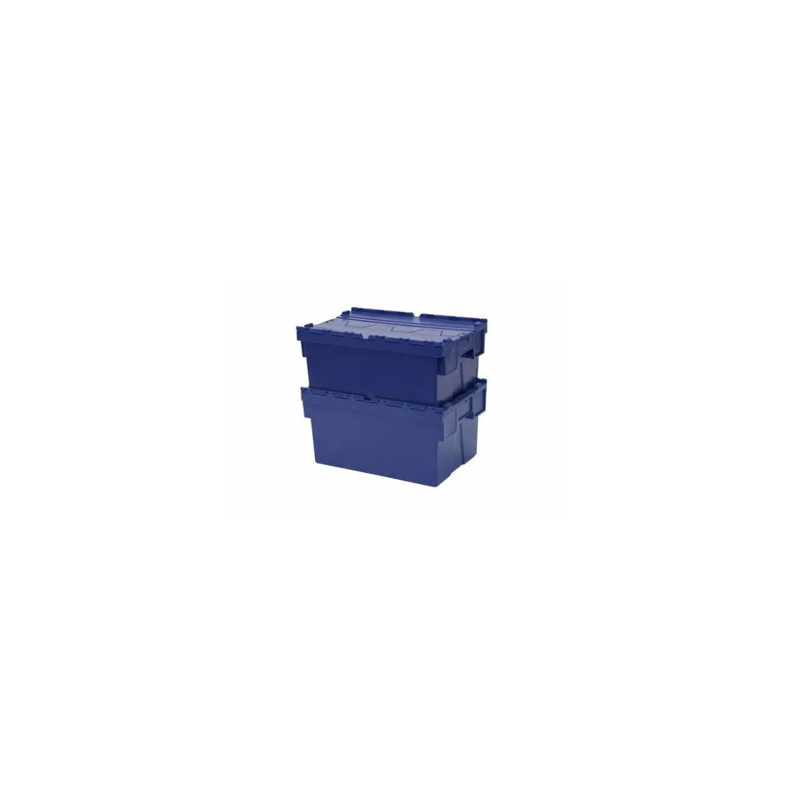 Bac à couvercle intégré bleu 55L