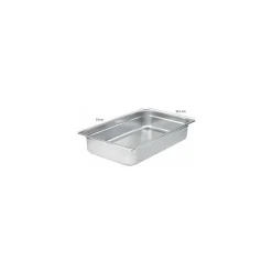 Bac gastronorme plein inox GN 1/1 profondeur 10 cm