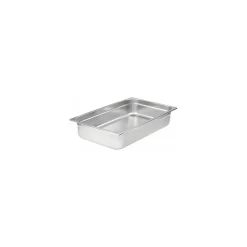Bac gastronorme plein inox GN 1/1 profondeur 6,5 cm