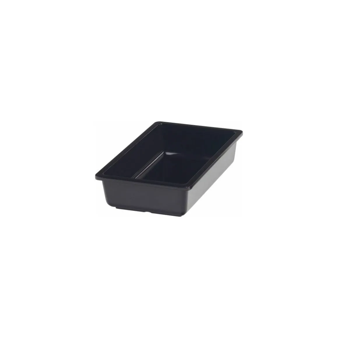 Bac mélamine Vestah noir GN 1/4 H. 6,5 cm