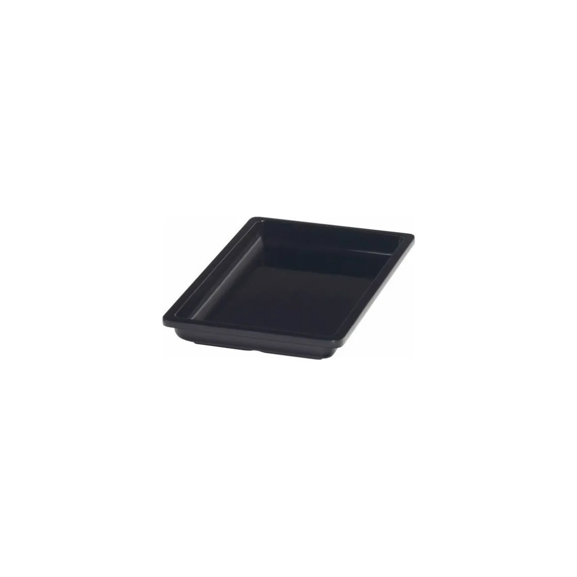 Bac mélamine Vestah noir GN 1/4 H. 3 cm