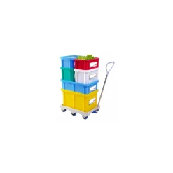 Bac rectangulaire PEHD bleu 15 L avec couvercle