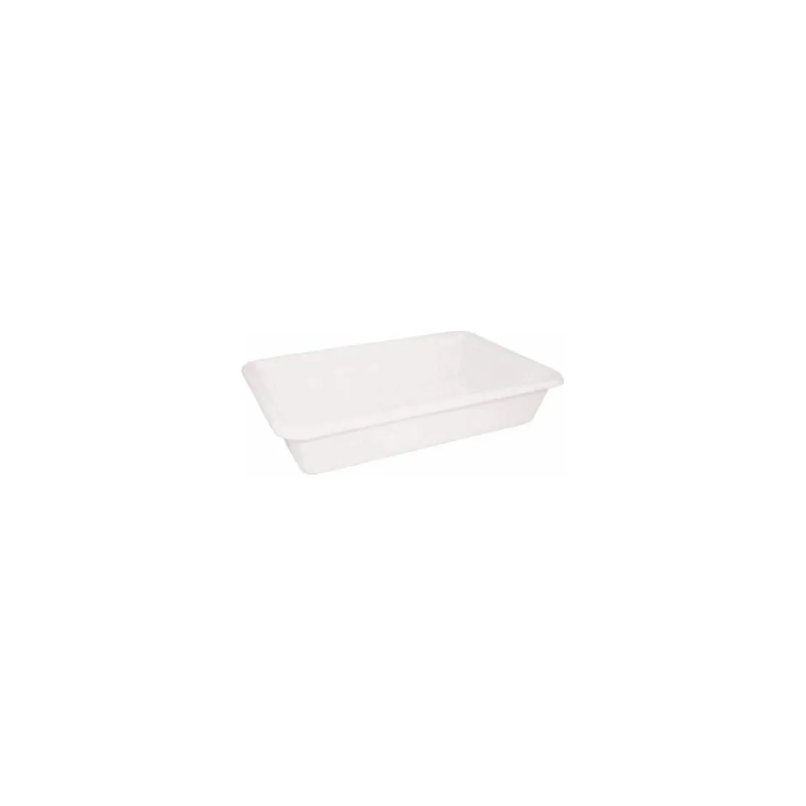Bac rectangulaire plat PEHD blanc 10 L