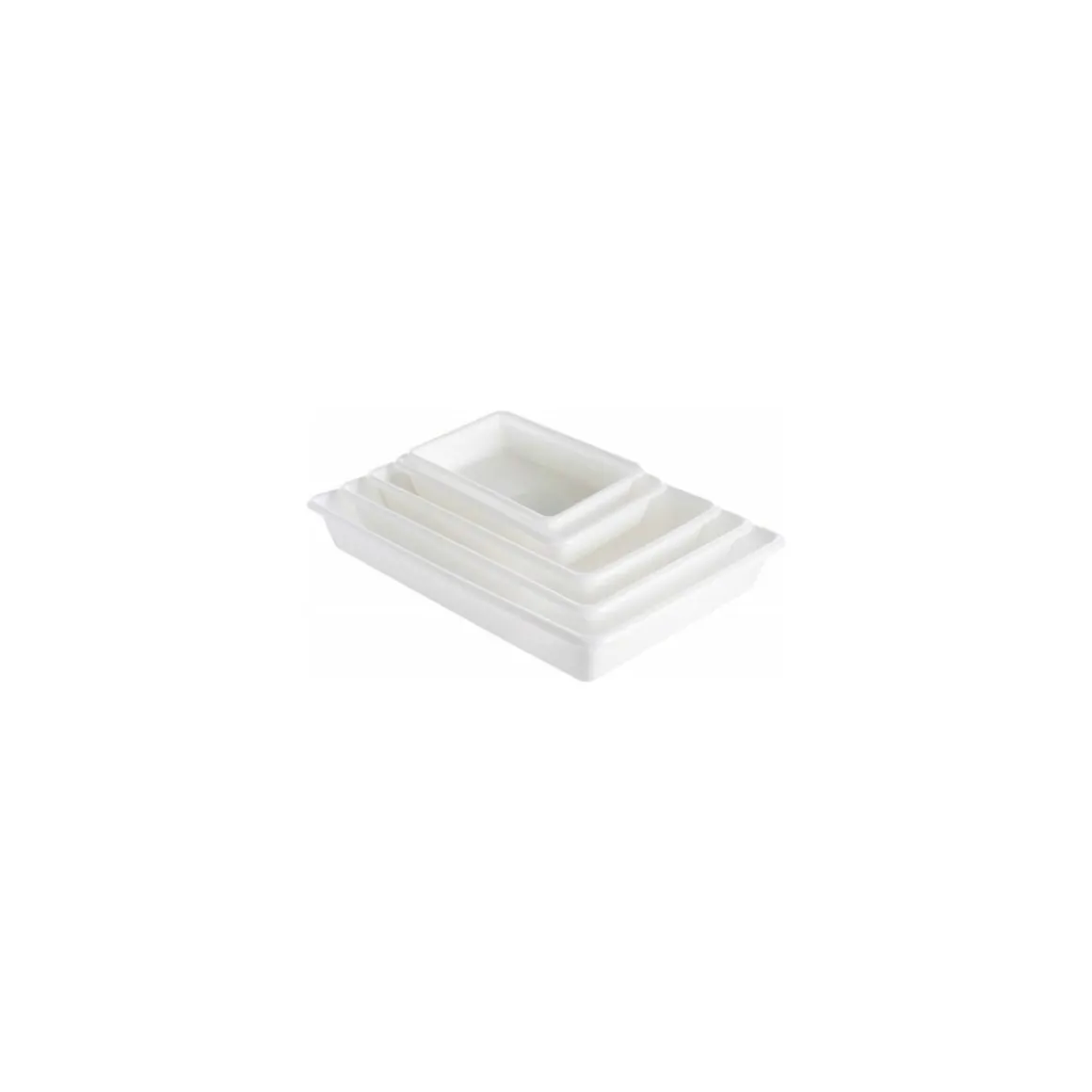 Bac rectangulaire plat PEHD blanc 10 L