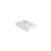 Bac rectangulaire plat PEHD blanc 8 L