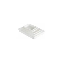 Bac rectangulaire plat PEHD blanc 8 L
