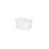 Bac rectangulaire profond PEBD blanc 55 L