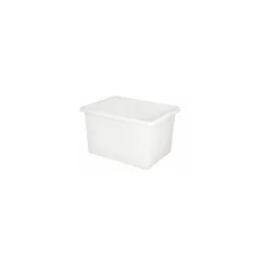 Bac rectangulaire profond PEBD blanc 55 L