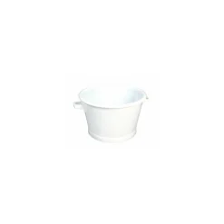 Baquet rond fond renforcé PEHD blanc 50L