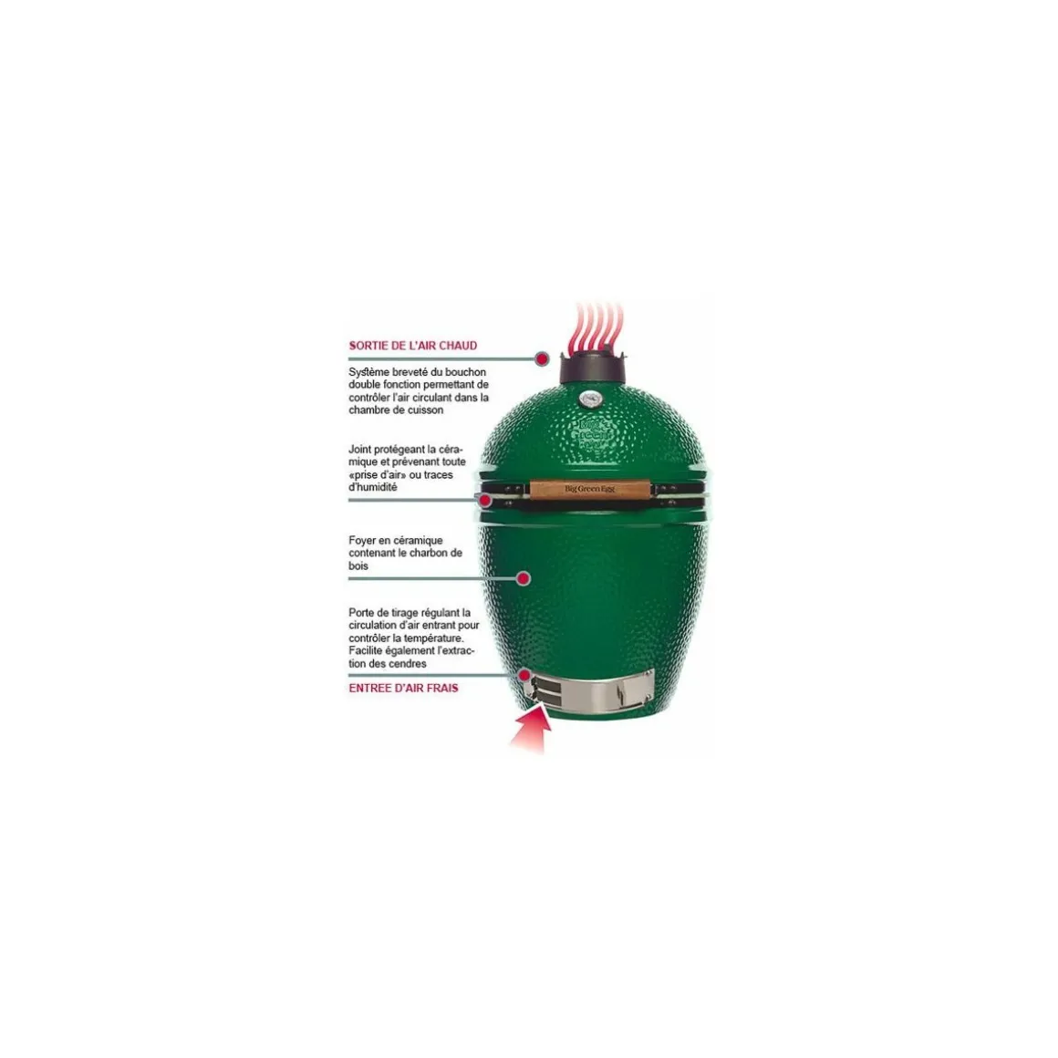 Barbecue Kamado Big Green Egg Large