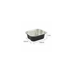 Barquette aluminium noir lisse Ready2Cook 579 ml - par 150