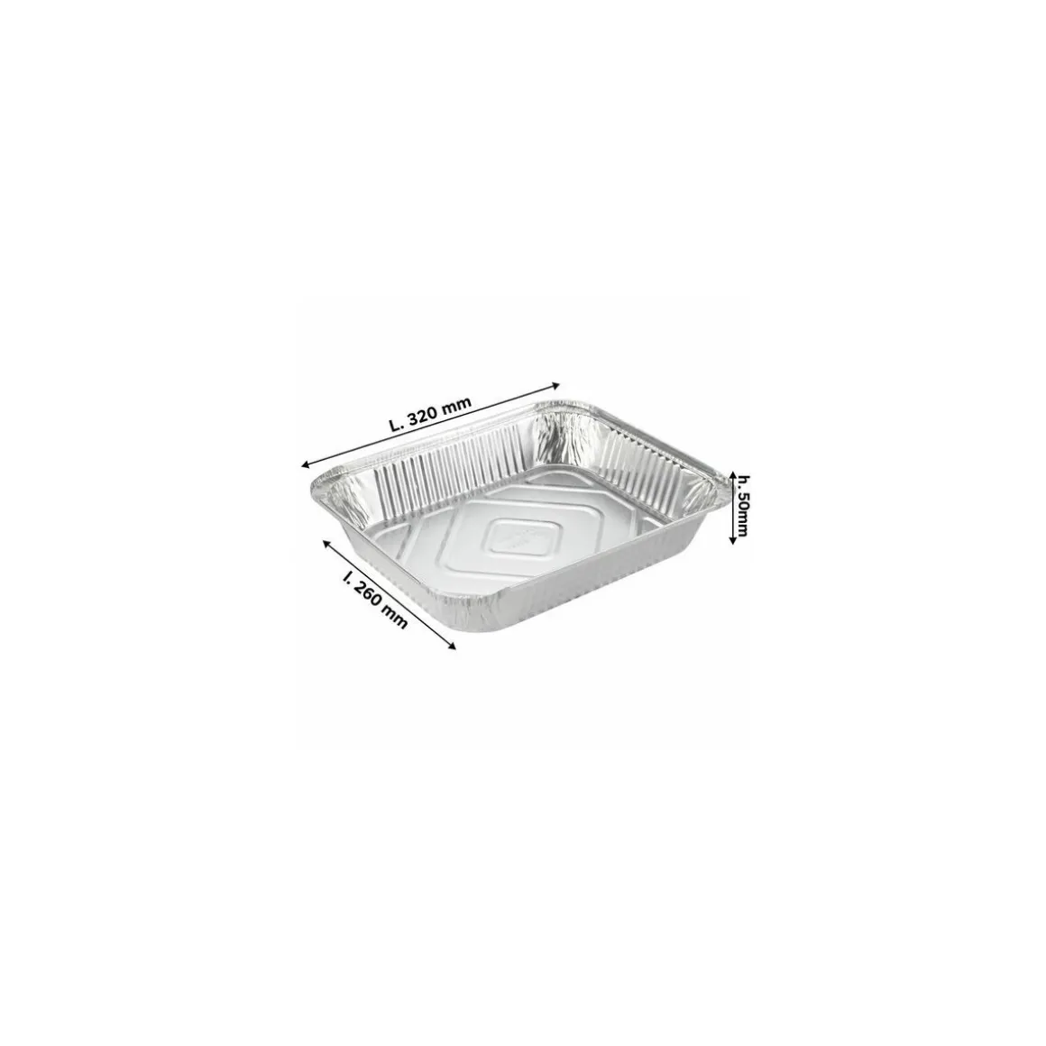 Barquette aluminium operculable 3240 ml - par 320