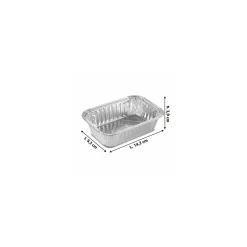 Barquette aluminium rectangulaire 440 ml - par 1000