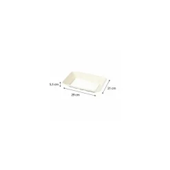 Barquette bagasse avec buvard 29 x 21 x 5,5 cm - par 100