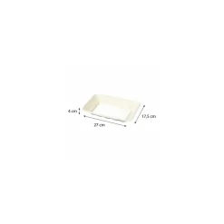 Barquette bagasse avec buvard 27 x 17,5 x 4 cm - par 200