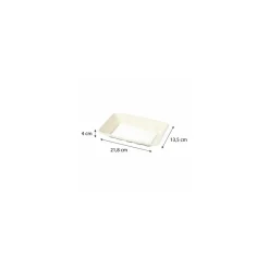 Barquette bagasse avec buvard 21,8 x 13,5 x 4 cm - par 300