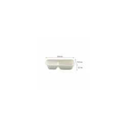 Barquette bagasse 2 compartiments 1000 ml - par 125