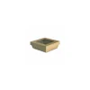 Barquette kraft brun ingraissable avec fenêtre 750 ml - par 60