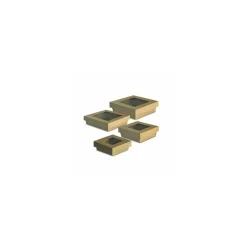 Barquette kraft brun ingraissable avec fenêtre 750 ml - par 60