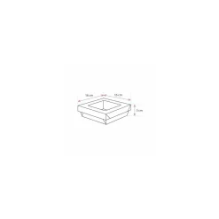 Barquette kraft brun ingraissable avec fenêtre 750 ml - par 60