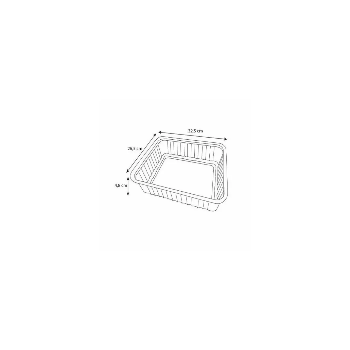 Barquette micro-ondes scellable GN 1/2 PP 300 cl - par 150