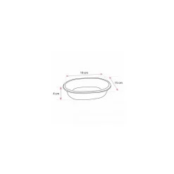 Barquette noire micro-ondable ovale 700 ml - par 280