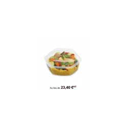 Barquette plastique Alphatop 1000 ml micro-ondable avec couvercle - par 50