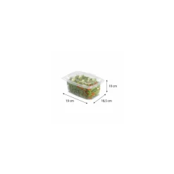 Barquette plastique avec couvercle Ondipack 1800 ml - par 300