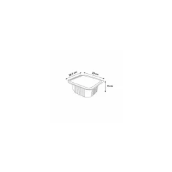 Barquette plastique avec couvercle Optipack 2000 ml - par 240
